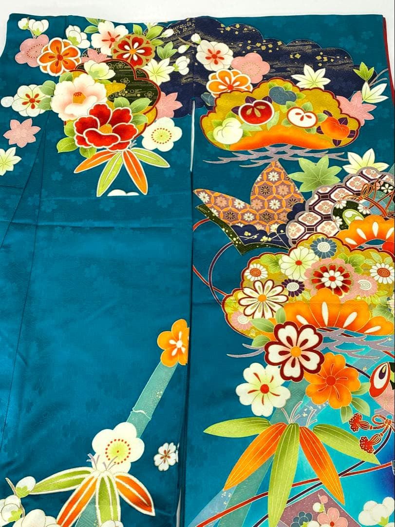 振袖 豪華 刺繍 金彩 紋意匠 身丈172cm パールトーン加工済 MO2768