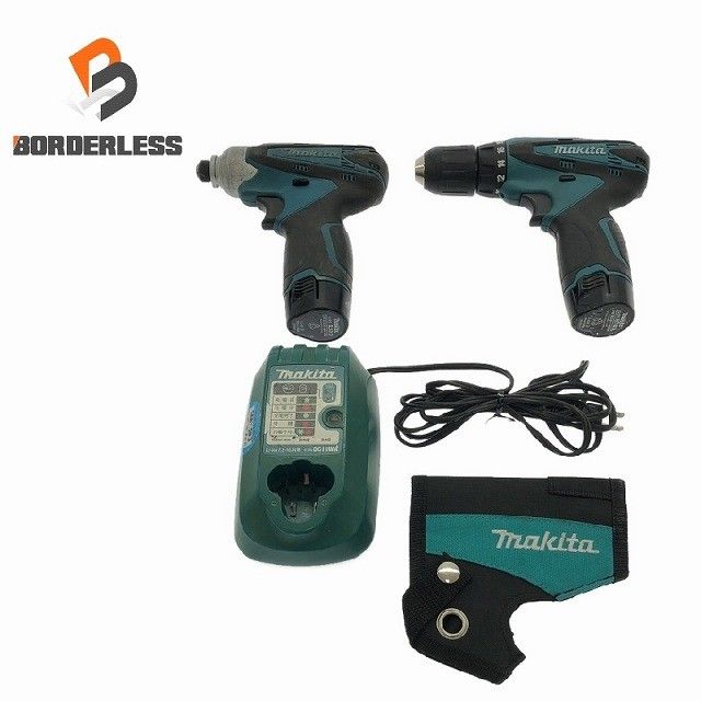 品 2点セット makita マキタ 10.8V インパクトドライバ TD090D ドライバドリル DF330D バッテリー2個 10.8V 1.3Ah 充電器付