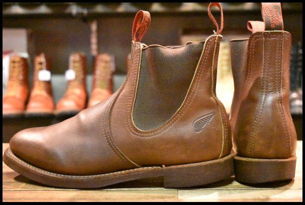 7.5E 良品 07年】レッドウィング 8192 チェルシー サイドゴア 茶