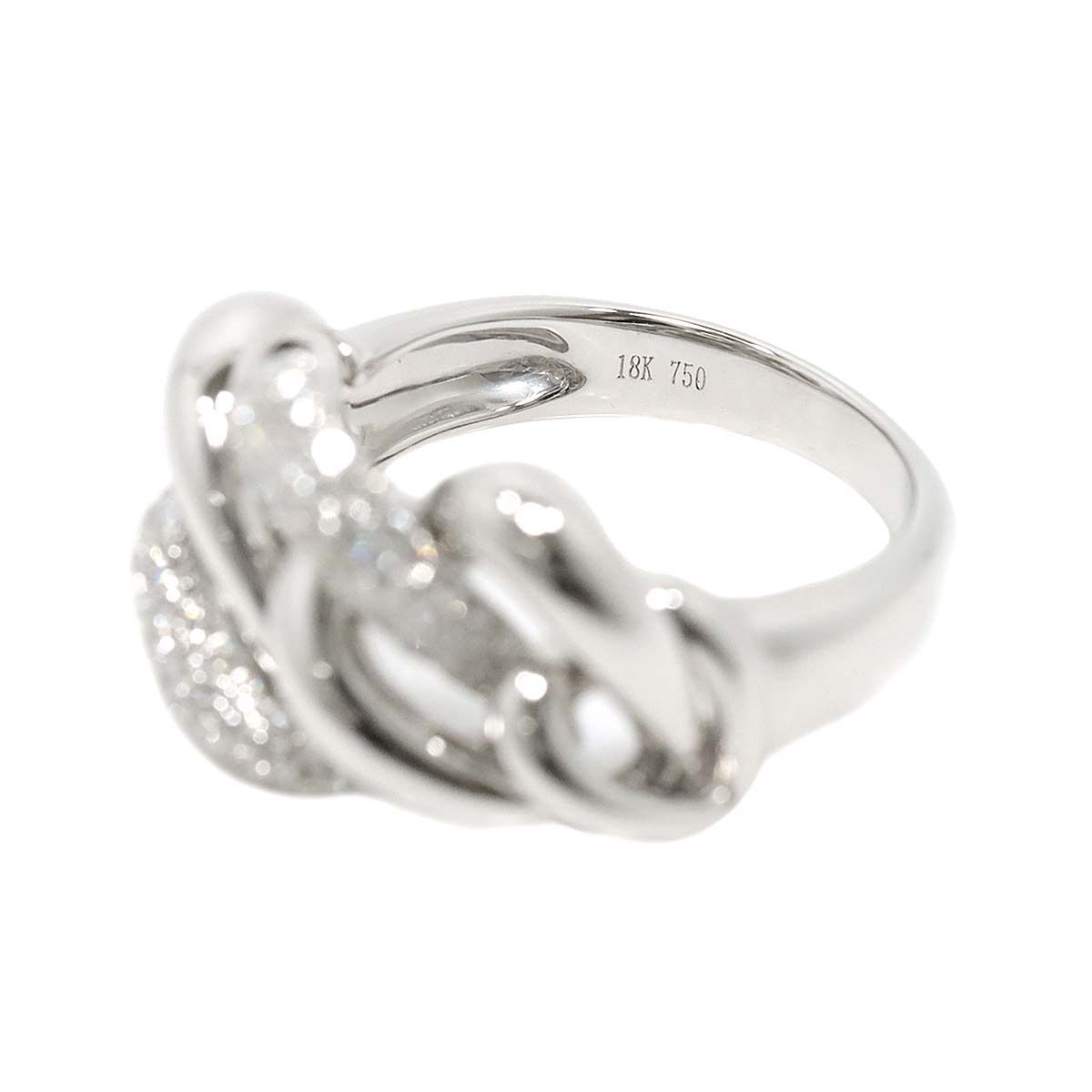 リング 13号 ダイヤ 0.81ct K18 WG ホワイトゴールド 750 指輪 Diamond  