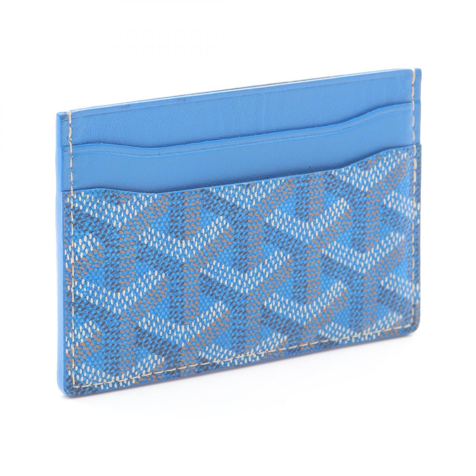 ゴヤール GOYARD カードケース サン シュルピス ブルー レザー サン 