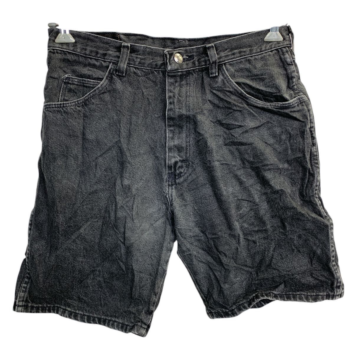 Wrangler デニムショートパンツ W31 ラングラー ブラック 古着卸 アメリカ仕入 2502-1024