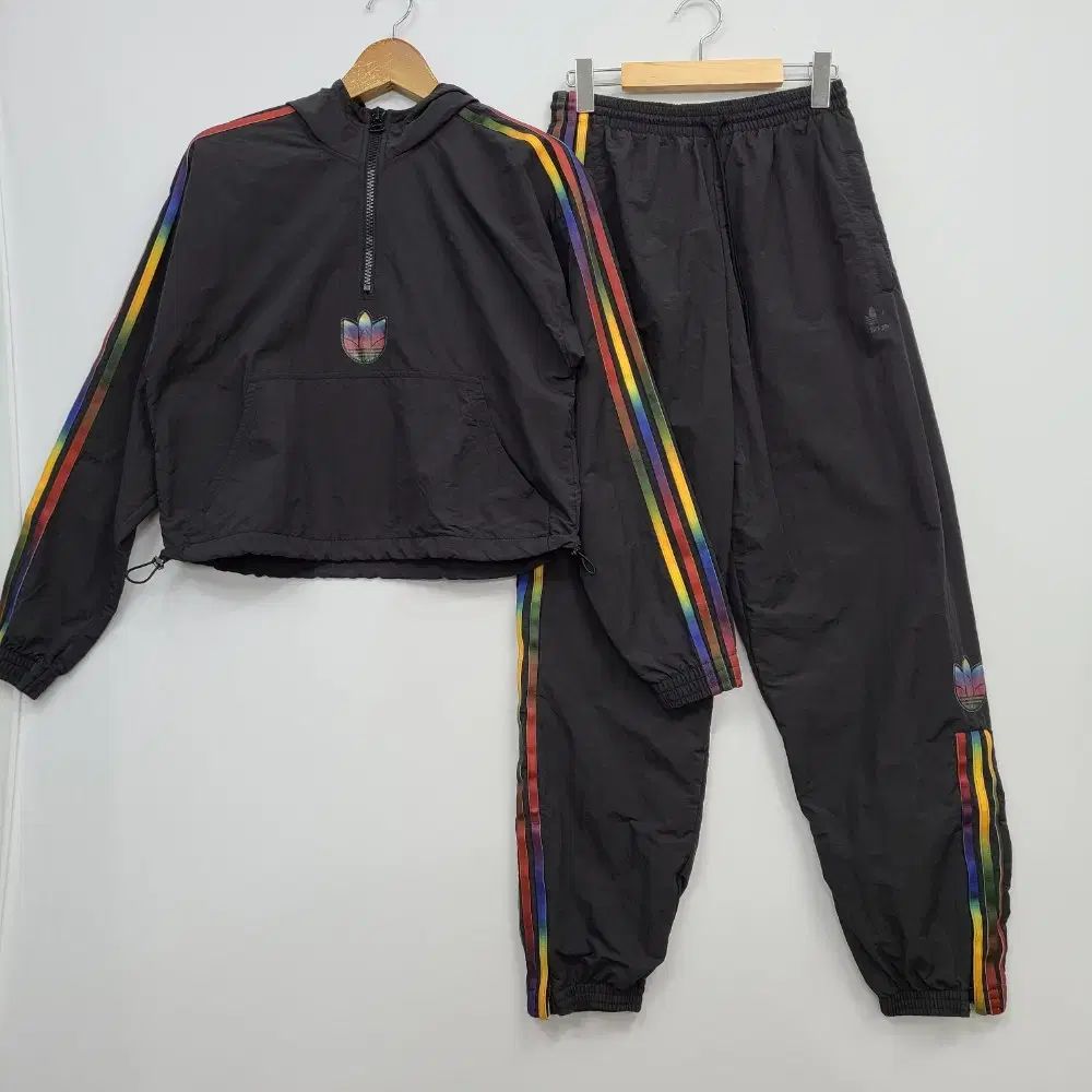 アディダス M 女性 2020ss 3 ライン レインボー ウーブン トレーニングセット アリス