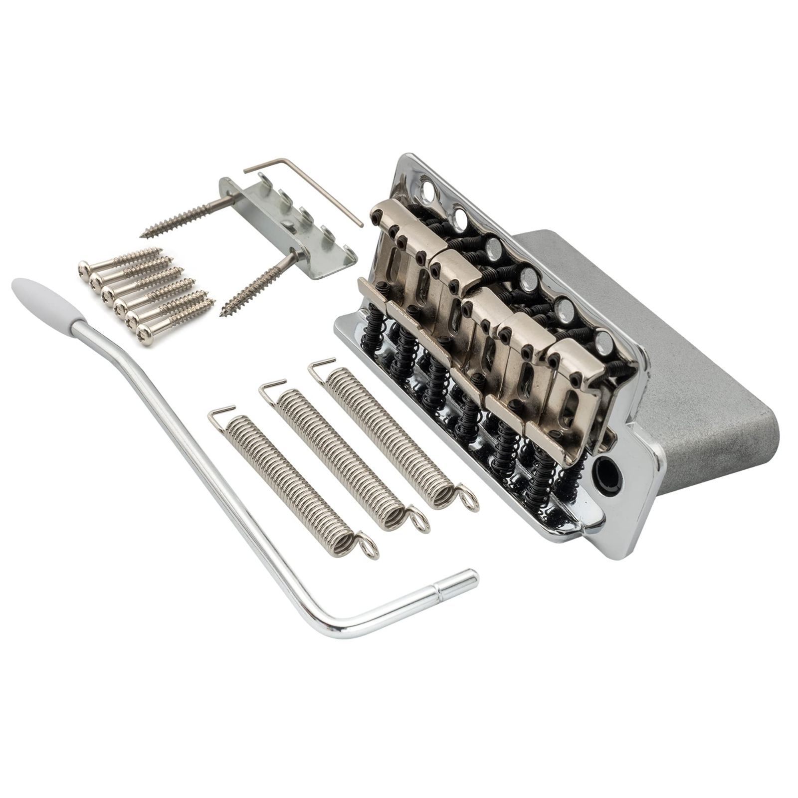 10.5mm ヴィンテージ WOV01 STギターレモロユニット ブリッジ 6点止め Squier/Mexico Wilkinson Fender Strat ストラトエレキギター用、クローム