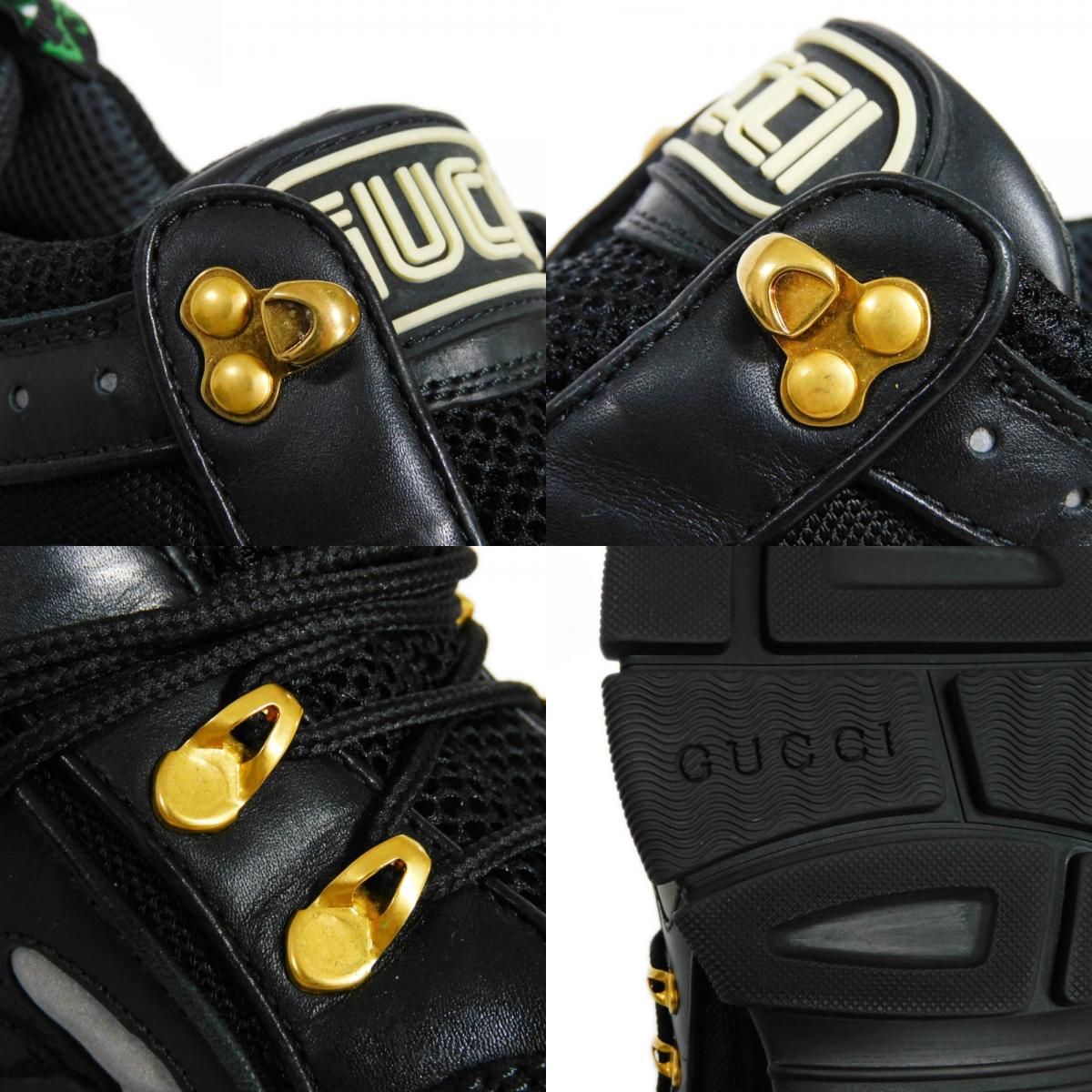 グッチ フラッシュトレック ハイキングシューズ ミドルカット ブラック