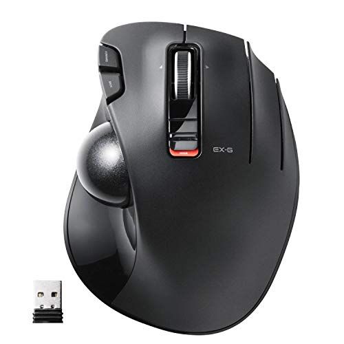 エレコム ワイヤレス トラックボールマウス EX-G 握りの極み 6ボタン ブラック M-XT3DRBK