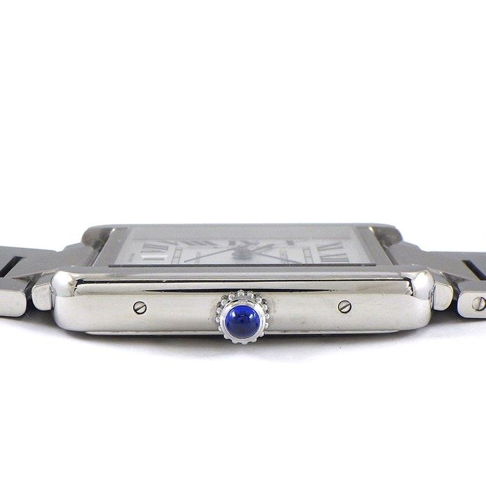 カルティエ Cartier 腕時計 タンク ソロ XL W5200028 デイト ローマンインデックス レクタンギュラー マット シルバー文字盤 SS 自動巻き 【箱・保付き】 【中古】 カルティエ Cartier 腕時計 タンク ソロ XL W5200028 デイト ローマン