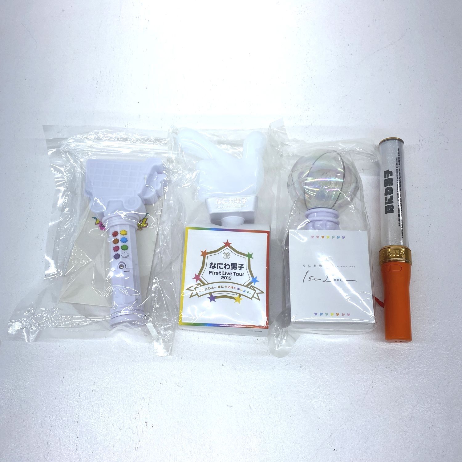 なにわ男子 公式 キンブレ アオハル 1stLove POPMALL ペンライト ☆加古川物流】【中古品】なにわ男子 ペンライト 4点セット キンブレ