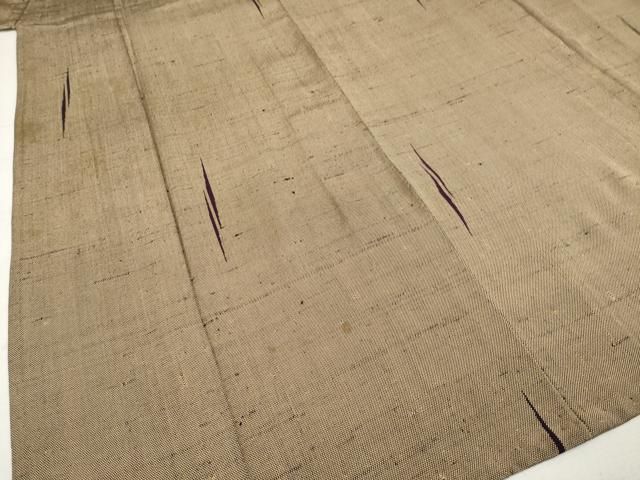 平和屋着物▽希少 ざざんざ織 伊兵衛織 単衣 幾何学文様 正絹