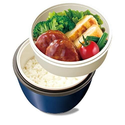 アスベル 保温弁当箱 ランタスカフェ丼CD 800 盛り付け簡単 800ｍｌ ネイビー 多彩なメニューに対応 A 3256