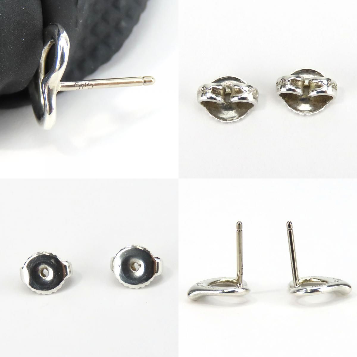 中古】 ティファニー ピアス オープンハート シルバー925 K14 約1.7g 