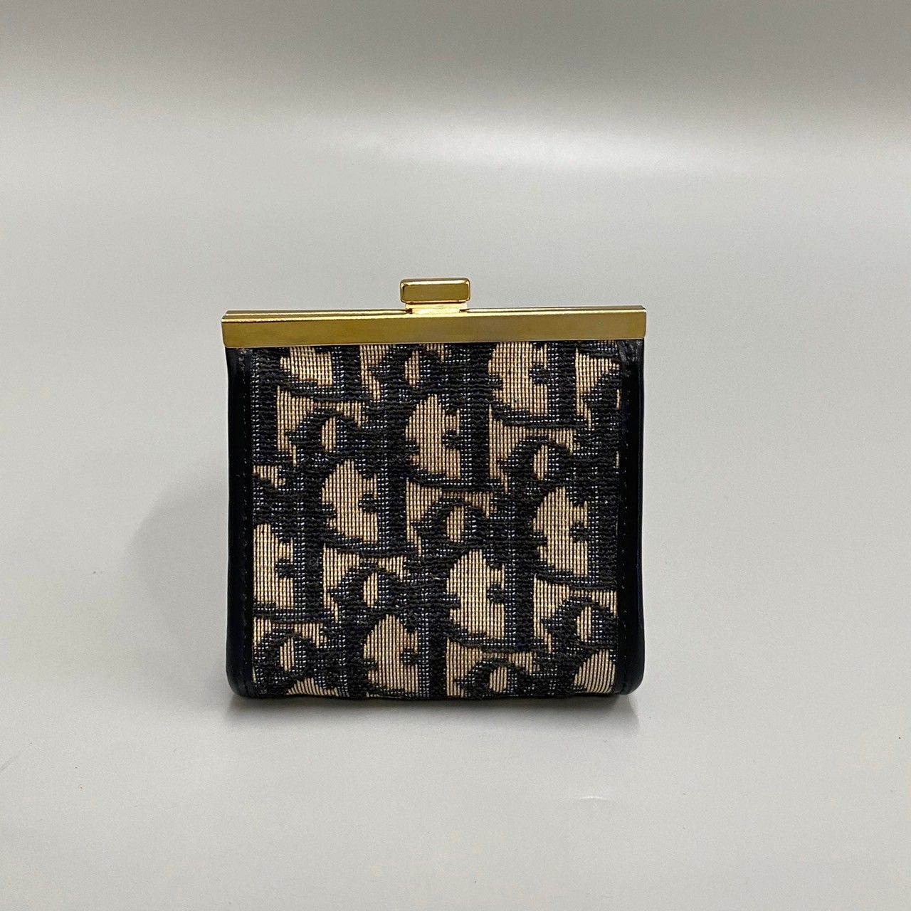 美品 Christian Dior ディオール ロゴ 金具 トロッター レザー 本革