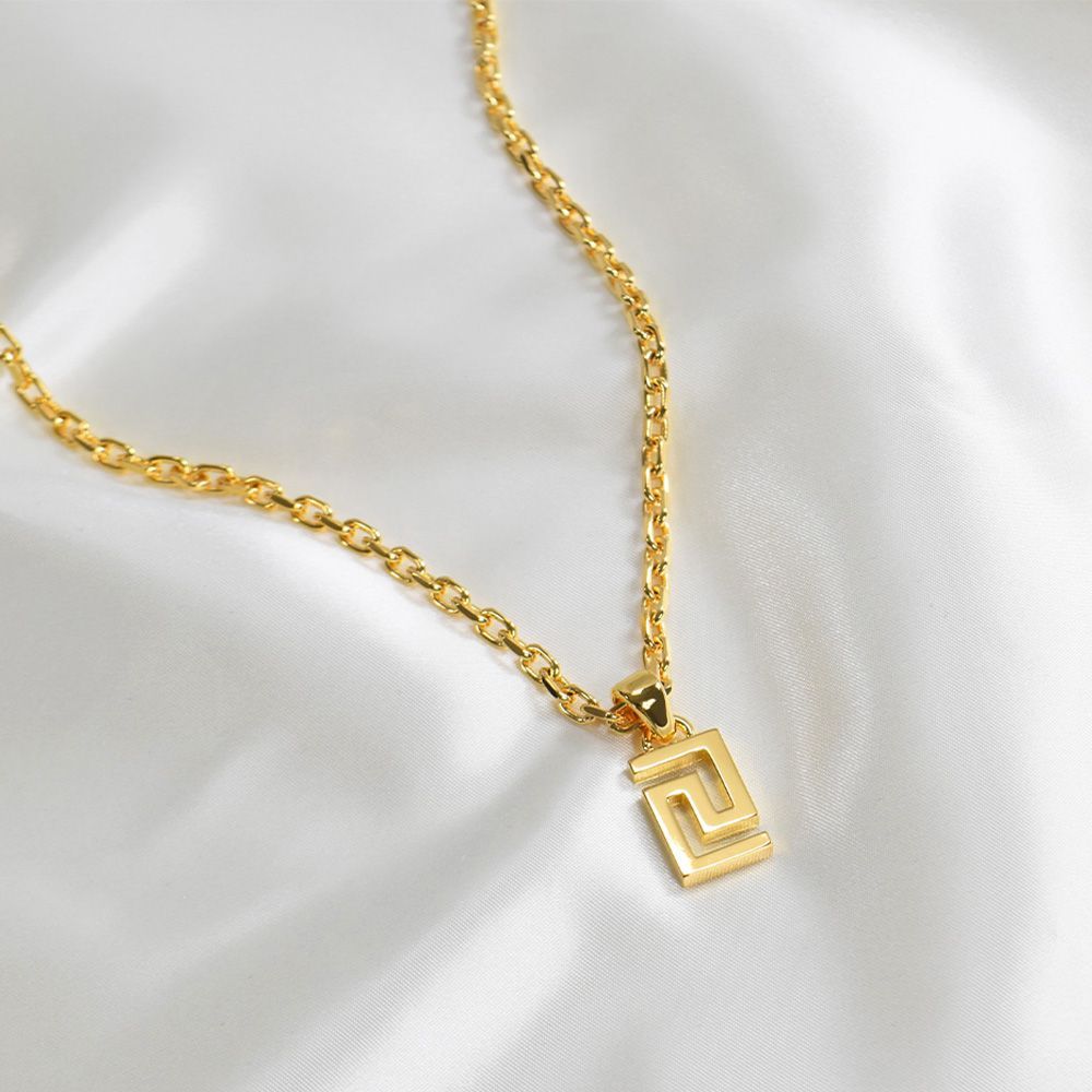 ヴェルサーチ ネックレス グレカ グリーク ゴールド シルバー DG17334S