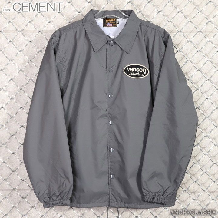 バンソン コーチジャケット 刺繍ロゴ ブラック S 楽天市場