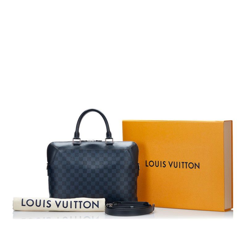 ルイ ヴィトン ダミエコバルト オリバー ビジネスバッグ ショルダーバッグ 2WAY N51199 ネイビー PVC レザー メンズ LOUIS  VUITTON【1-0085078】