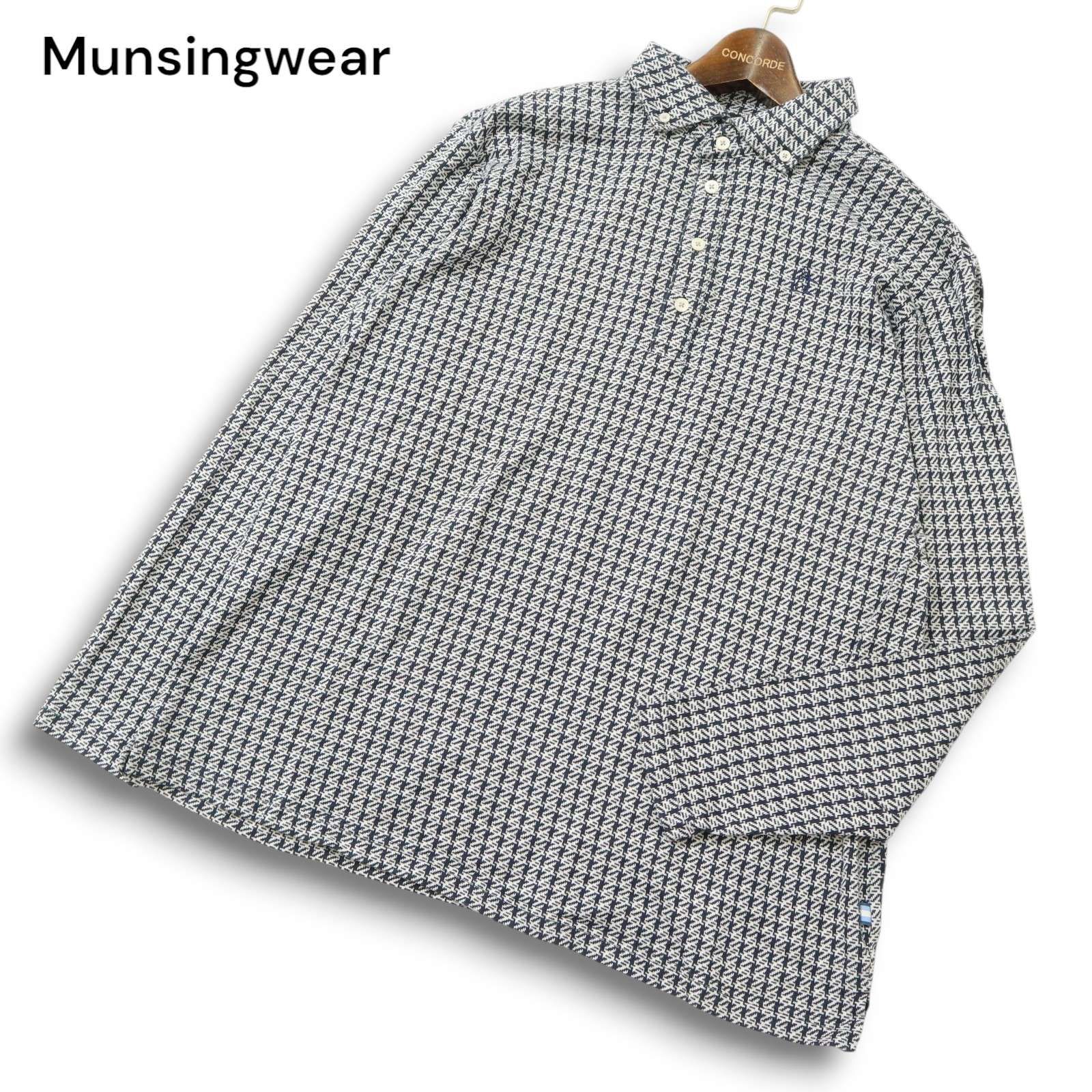 マンシングウェア ゴルフウェア 長袖ニット 大きいサイズ 総柄