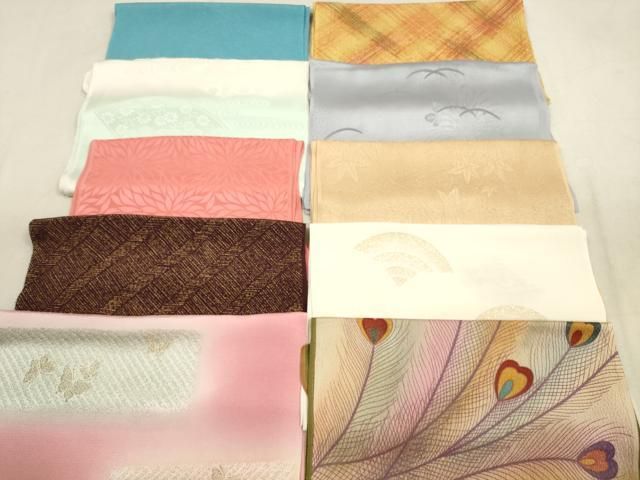 平和屋着物 和装小物 帯揚げ10枚セット 正絹 DAAX2073xg