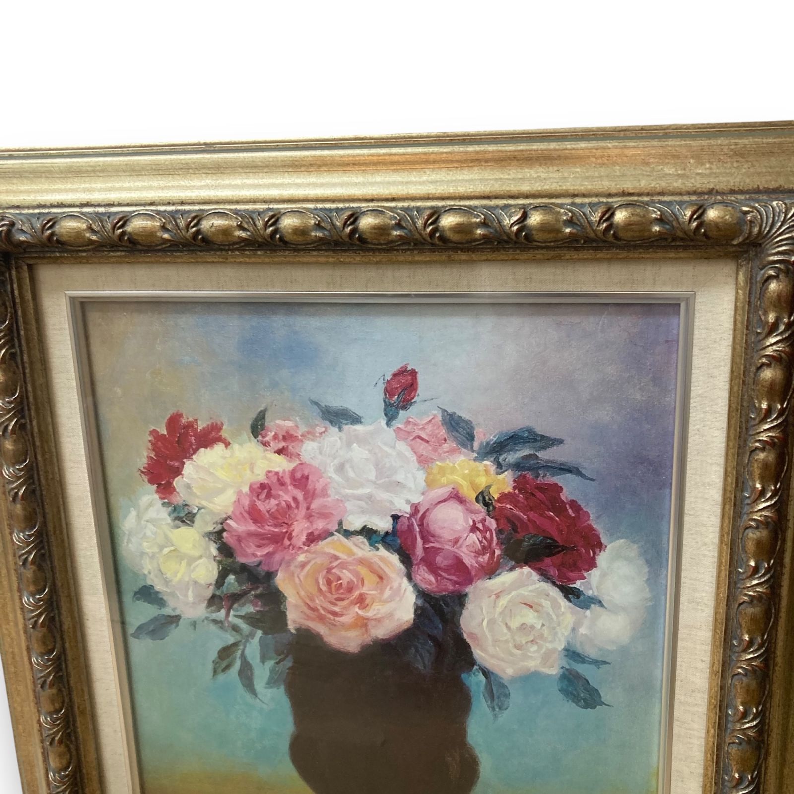 複製画】岡田三郎助 1931年(昭和6年) 薔薇 バラ 絵画(H63×W56