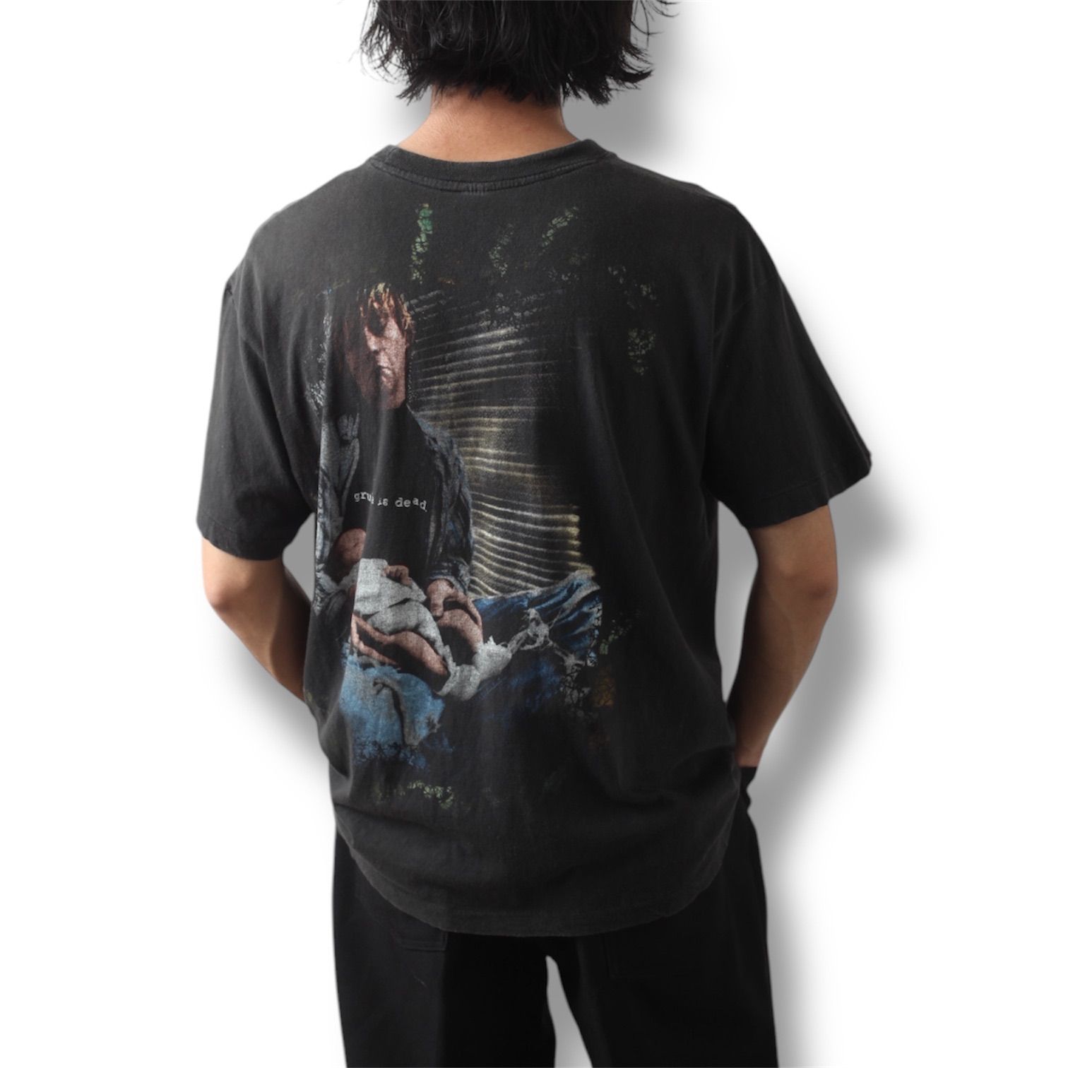 90s Kurt Cobain EMPIRE Memorial 両面 プリント Tシャツ ブラック L 