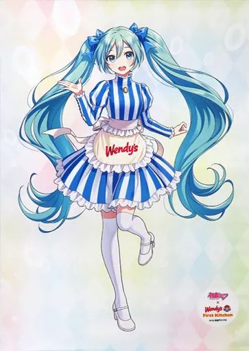 初音ミク タペストリー Wendys＆First Kitchen 初音ミク B2 タペストリー Wendys & First Kitchen - メルカリ