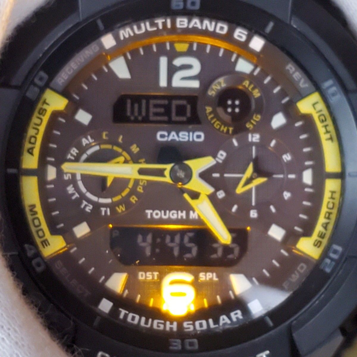 美品 ジーショック メンズ腕時計 GW-3500B アナデジ 黄色 ソーラー G-SHOCK ジーショック CASIO カシオ 腕時計 GW-3500B-1AJF 電波