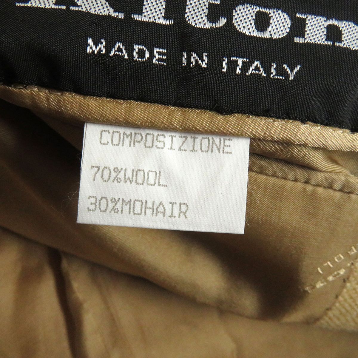 美品□Kiton/キートン　ウール×モヘア　シングル　テーラードジャケット/ブレザー　サンドベージュ　44　イタリア製　メンズオススメ◎