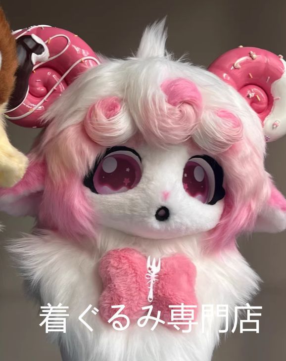 羊 着ぐるみヘッド 全頭ヘッド ケモノ ファースーツ ぬいぐるみ コスプレ コスチューム kigurumi