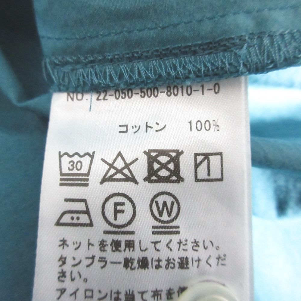 良品 22SS EVERYDAY I LIKE. エブリデイアイライク ドゥーズィエムクラス Wide Wash シャツ オーバーサイズ ブラウス ブルーグリーン レディース 古着 中古 良品 22SS EVERYDAY I LIKE. エブリデイアイライク