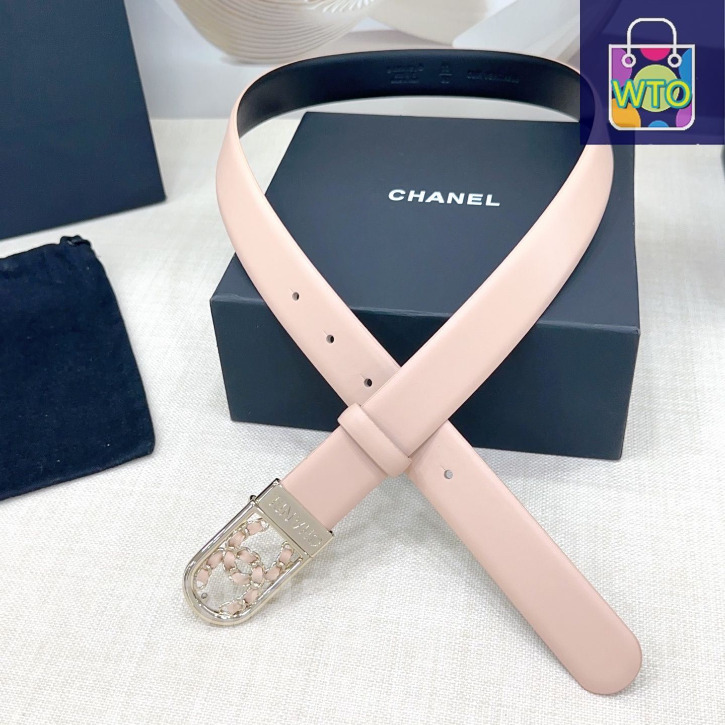 CHANELベルト 今日特価】Chanel ダブルフェイスレザーベルト - メルカリ