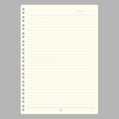 まとめ ラブリーフ ルーズリーフ ハート穴ルーズリーフ B5 7mm横罫 100枚 LLB5001 ×10セット