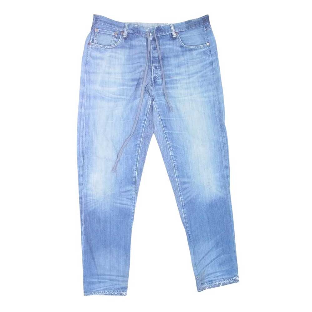 グレッグローレン GREG LAUREN VINTAGE DENIM ドローコード ダメージ加工 ヴィンテージ デニム パンツ インディゴブルー系 34【中古】