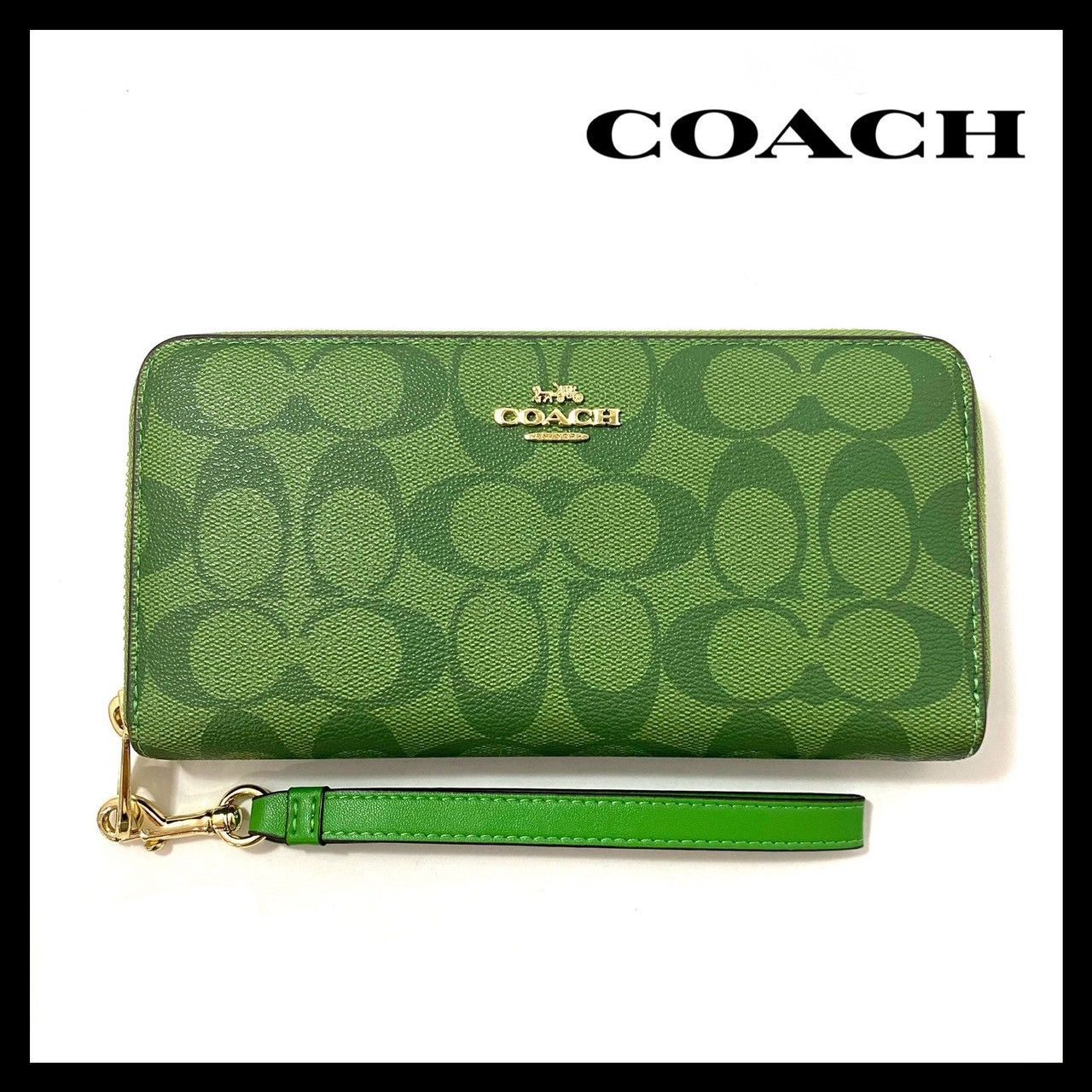 COACH シグネチャー 長財布 みどり リストレット 新品未使用】COACH コーチ長財布 シグネチャー グリーン｜Yahoo