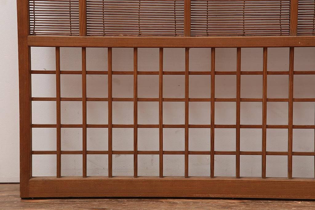 ▽現状販売▽ 御簾戸2枚セット レトロ建具 昭和中期 簾戸 簀戸 ▽現状販売▽ 御簾戸2枚セット レトロ建具 昭和中期 簾戸 簀戸