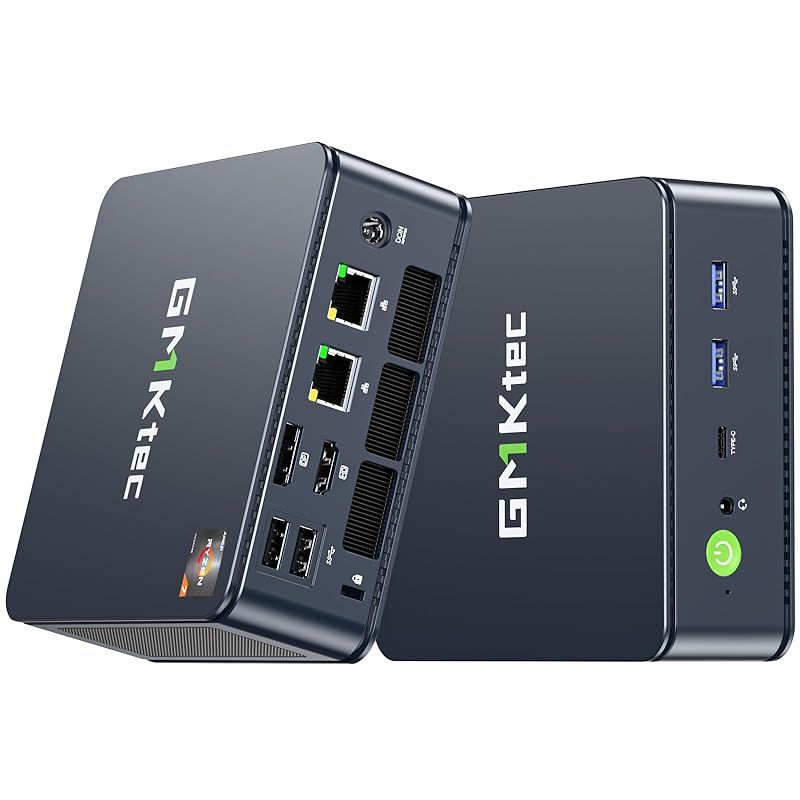 GMKtec ミニPC AMD Ryzen 7 5825U 7430Uより速い 8C|16T 最大 4.50GHz mini pc 16GB SSD 512GB Windows 11 Pro 3画面 2.5Gbps LAN WiFi6 Bluetoo 1