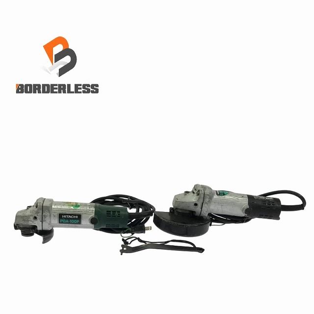 セット HITACHI 日立工機 100V 100mm 電気ディスクグラインダ PDA-100F 125mm 電気ディスクグラインダ G13SH3 107203