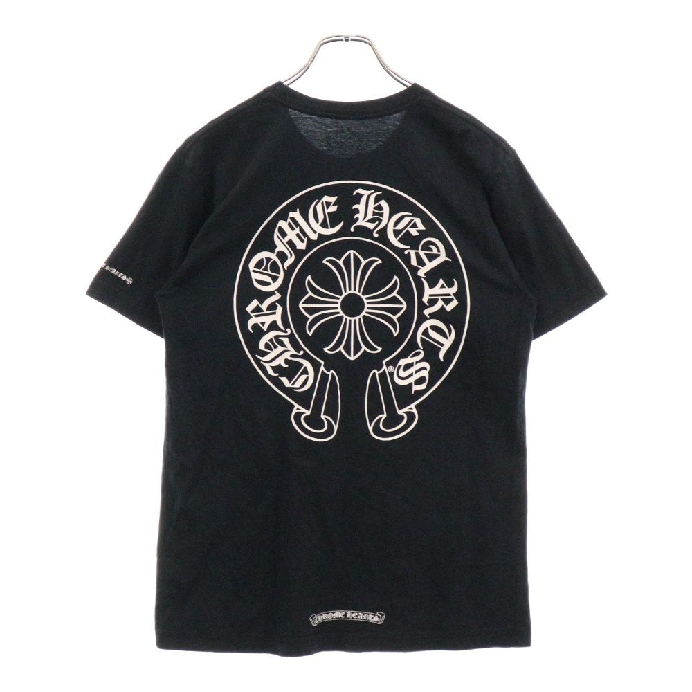 CHROME HEARTS (クロムハーツ) CH T-SHRT ホースシュープリント半袖Tシャツ カットソー ブラック M