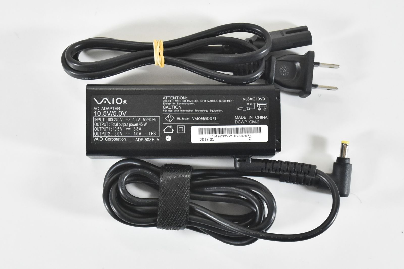 純正 SONY VAIO 10.5V 3.8A ACアダプター/VJ8AC10V9 /45W /外径4.7mm x 内径1.7mm/動作確認済み/中古品  - メルカリ
