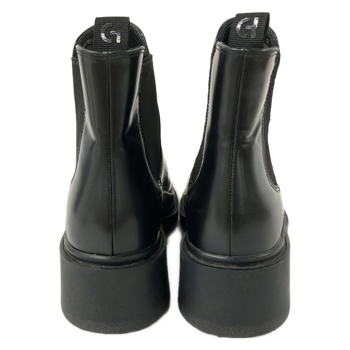 コールハーン ショートブーツ 黒 ブーツ サイドゴア サイドジッパー COLE HAAN(コールハーン) ショートブーツ 7 B レディース - 黒