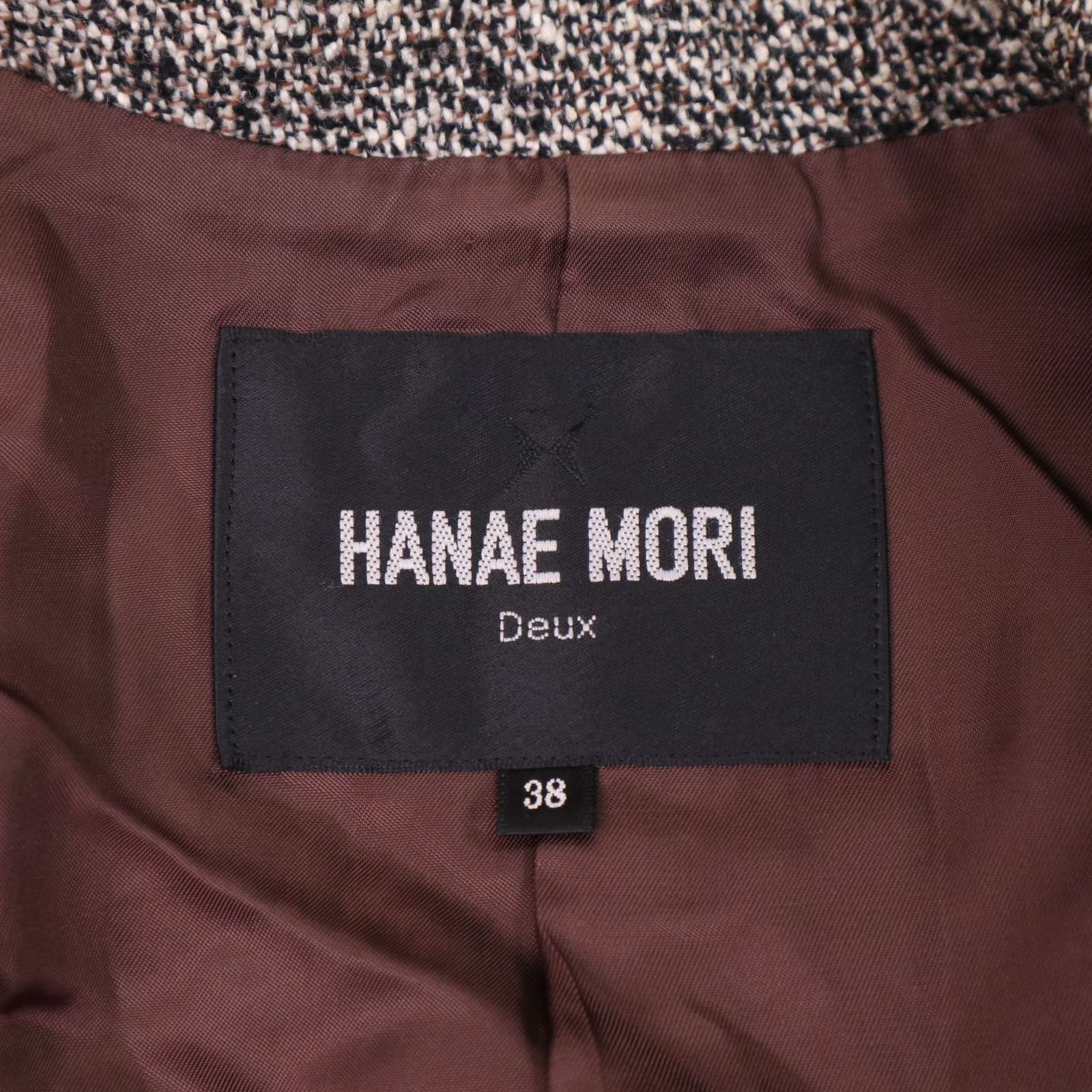 HANAE MORI Deux ハナエモリ 秋冬 シルク混 ウール ツイード