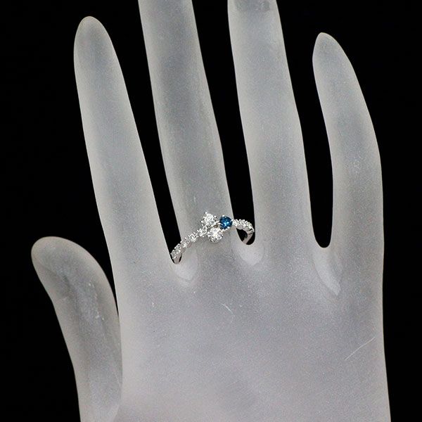 美品❗️ペアローズカット✨D0.31CT✨k18ダイヤモンドリング ローズ