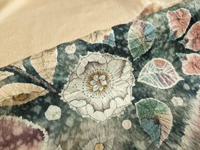 平和屋着物○越後十日町の一流染匠 桐屋・翠山工房 訪問着 絞り 辻が花