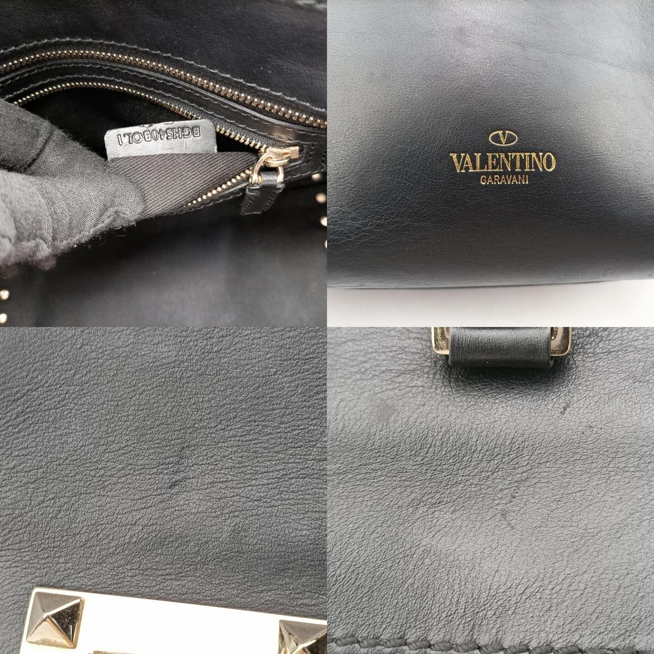 ヴァレンティノValentinoロックスタッズブラックレザーBGH540BOL1