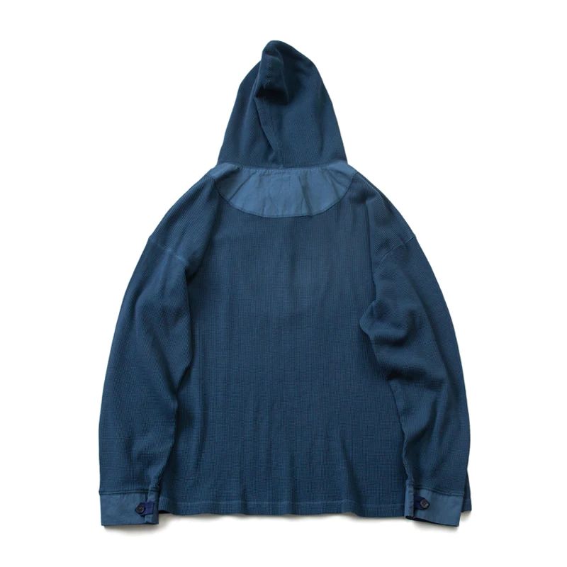 藍染ワッフルドロップショルダーフーディー KRK-GLWY8021800-karaku  