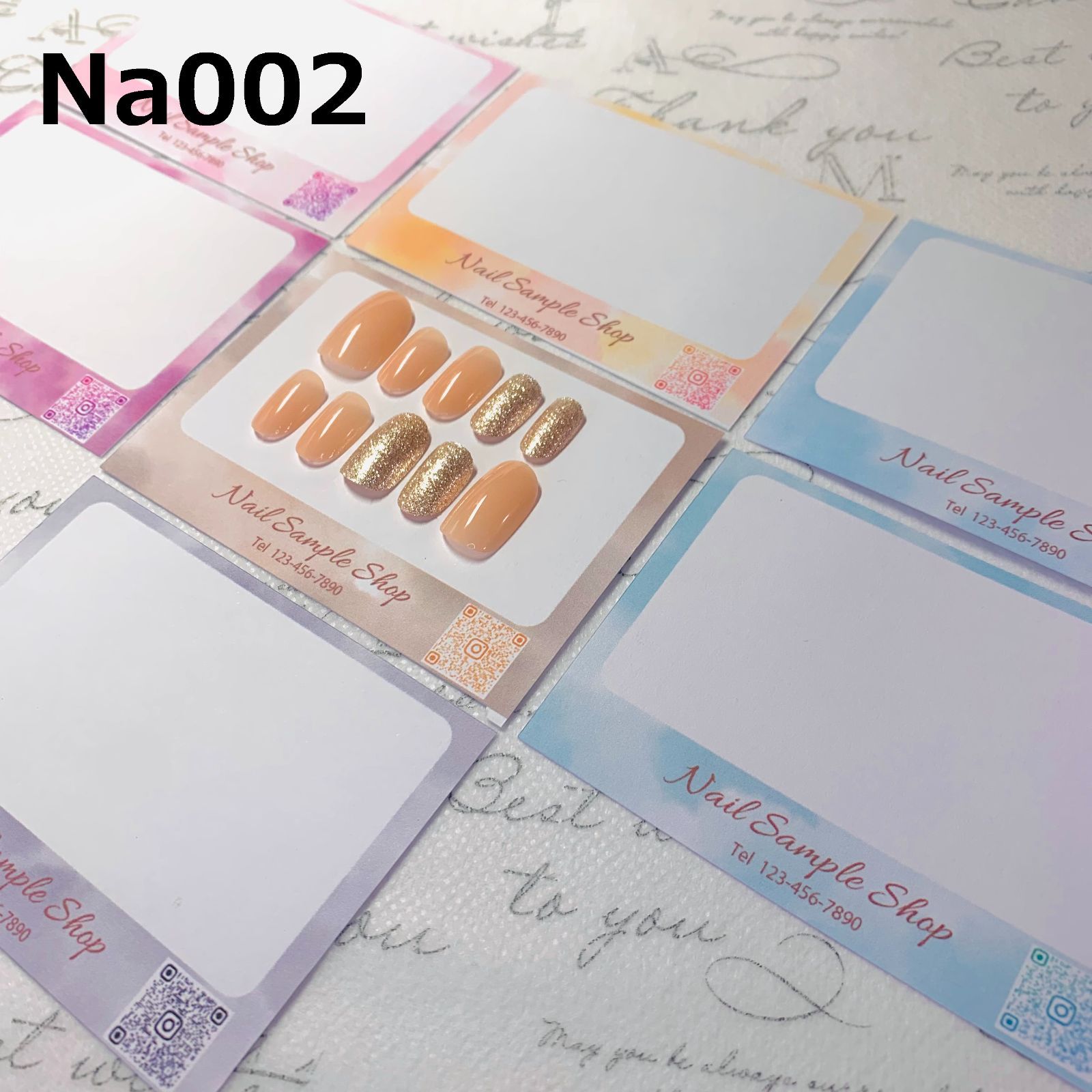 ♦︎♢Na002 ネイル台紙 白窓 A7 74mmx105mm ネイルチップ