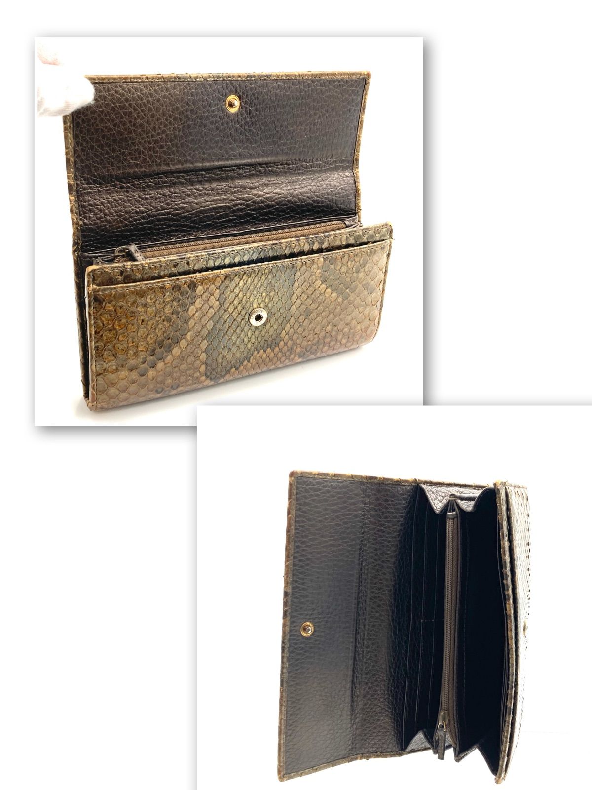 □稀少□GUCCI グッチ GGマーモント パイソンレザー 長財布 ロング
