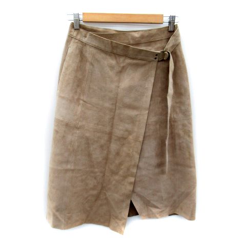 エストネーション ESTNATION レザーフレアスカート ラップスカート  