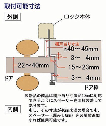 人気商品】ガードロック内開き扉用[室外]物件管理ロックNo.597