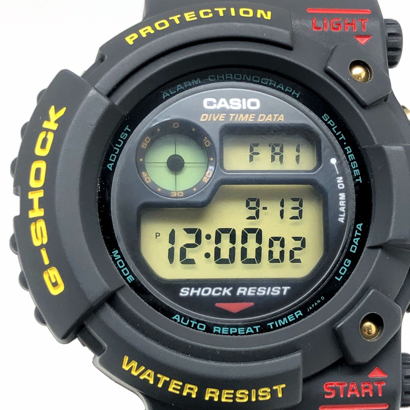 G-SHOCK ジーショック DW-6300-1B FROGMAN 初代フロッグマン 海外モデル 初期 ダークグレー グリーン豆球 1993年8月発売  - メルカリ