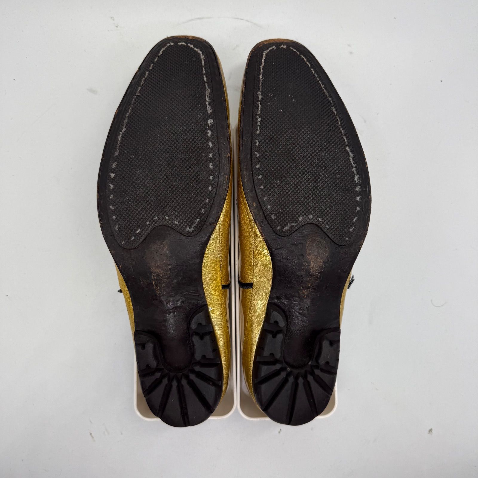 HIROMU TAKAHARA 00s y2k archive shiny gold enamel leather shoe 41
