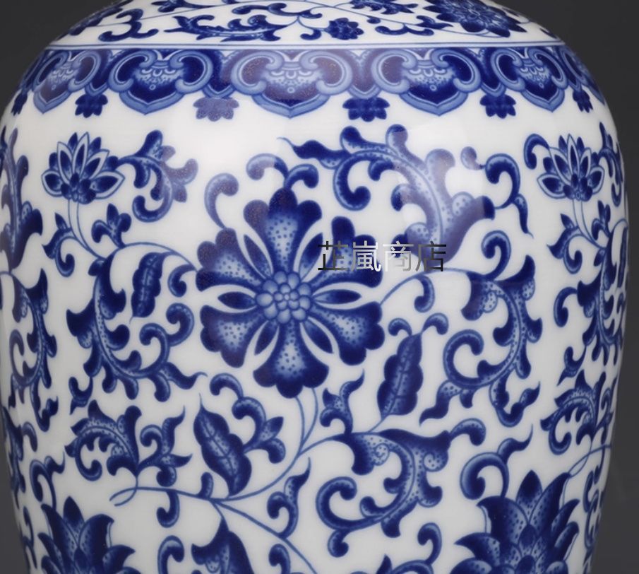 冬瓜瓶 磁器 花瓶 現代工芸品 美術品 装飾品 置物 冬瓜瓶 磁器 花瓶 現代工芸品 美術品 装飾品 置物 青花喜の字 景徳